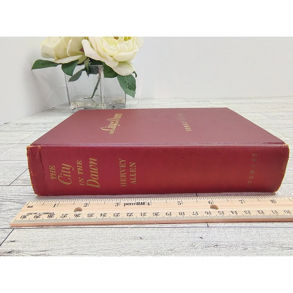 The City in the Dawn 1950 Hervey Allen‎ HC Rinehart Vtg Colonial Frontier Epic